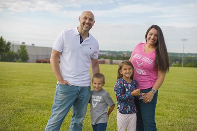 Minot family smiling